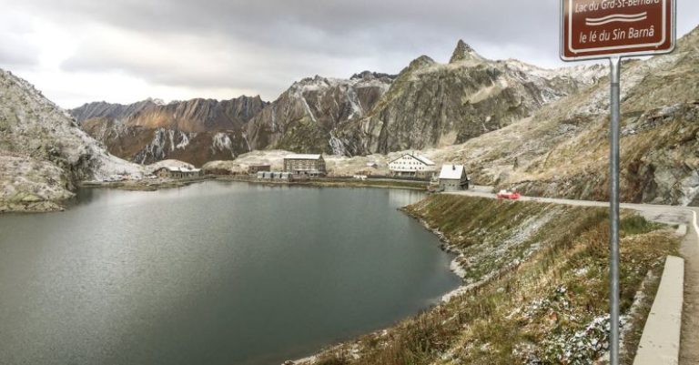 Great Alpine Road - Great Saint Bernard Road Pass in Switzerland