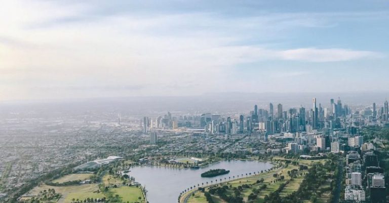 Melbourne - Aerial Shot Of City