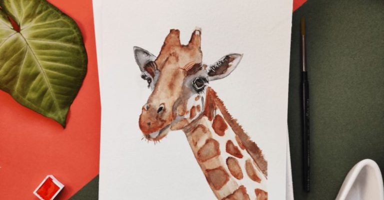 Art - Painting of Giraffe